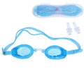 Очки для плавания с берушами, в пластиковом чехле